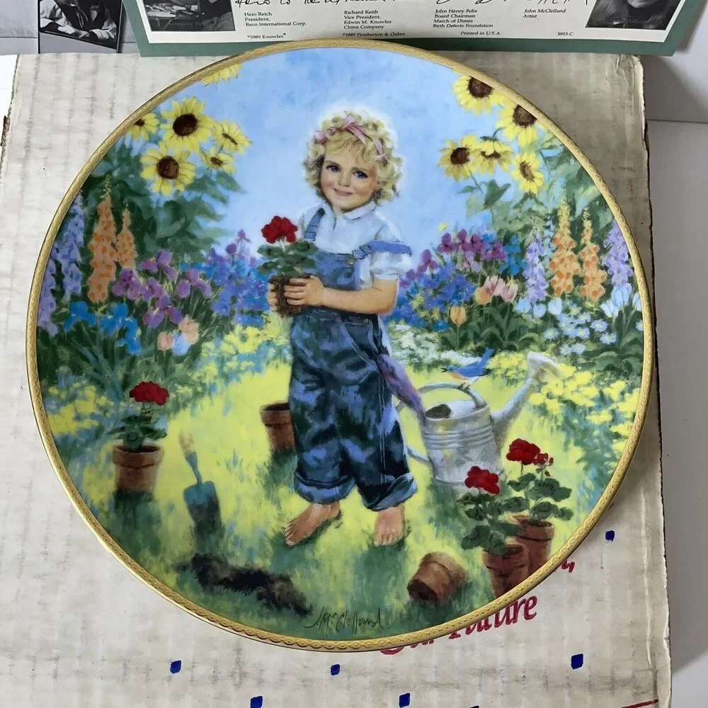 A Time‎ To Plant Plate 1989 McClellend's March of Dimes: Our Children Our Future